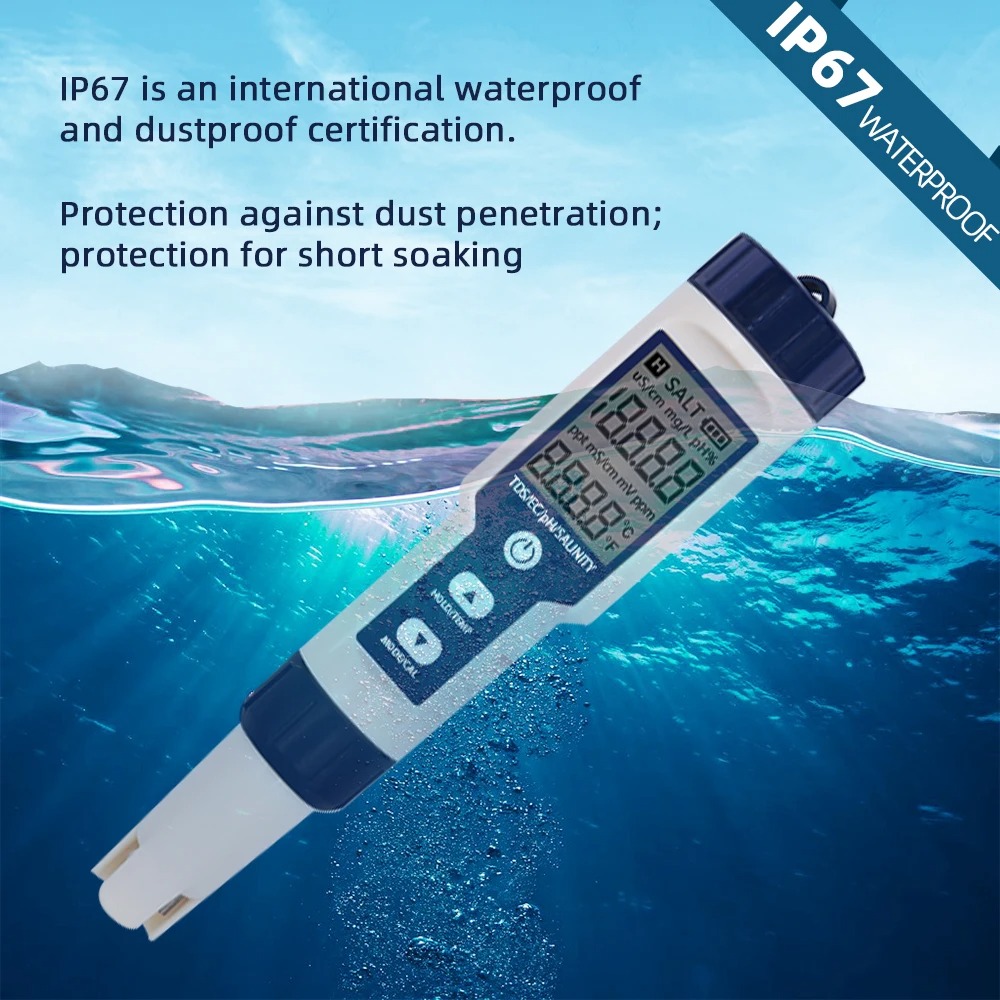 5 IN 1 PH Temperature TDS EC S - Ph Meter Digital Water Tester 评论和价格